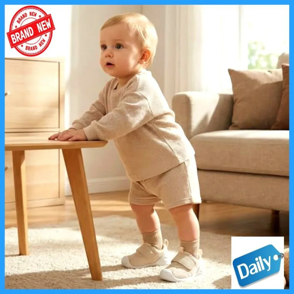 Wide Toe Box Baby Sneakers Non-Slip Sole Soft Mesh First Walker Shoes 6-24